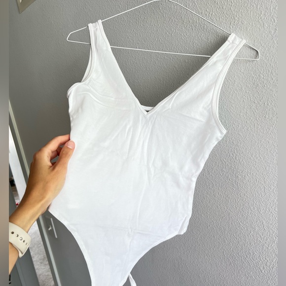 ASOS Tops - NWOT ASOS white bodysuit V-neckline